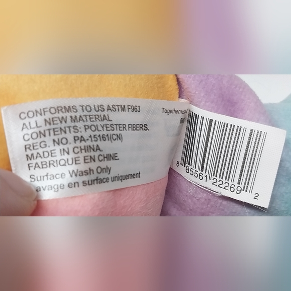 Care Bears Togetherness Bear Multicolor Pastel Plush 12in Stuffed Animal GUC - Picture 7 of 13